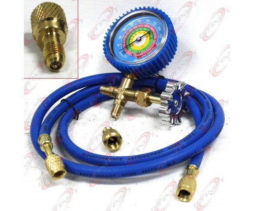 Combo R410a R22 Single Manifold Gauge Kit Testing Charging Air Condition & Hose