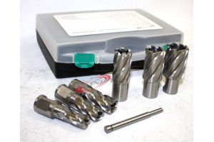 6 pcs HSS Annular Cutter Cutting 1" Depth Set 3/4" Shank Fit Magnetic Drill Pres