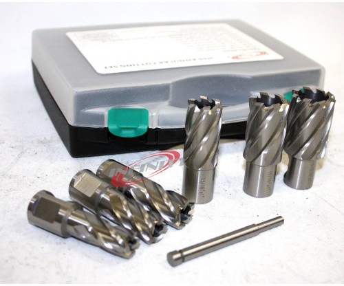 6 pcs HSS Annular Cutter Cutting 1" Depth Set 3/4" Shank Fit Magnetic Drill Pres