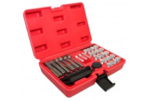 33pcs Cylinder Head Glow Plug Tap Thread Re-threading Repair / Restore Tool Set 