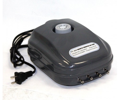 8.5W Aquarium Hydroponic Air Pump Tank 4 Way Outlets Magnetic Vibration Pumps