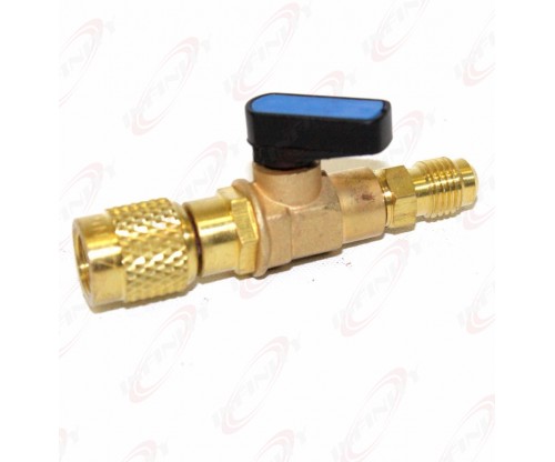 3pc HVAC A/C Straight SHUT-OFF Ball Valve Adapter For R134a R22 R12 R410a 1/4"