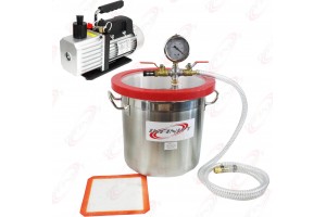 3 Gallon Vacuum Chamber and 2.5CFM Single Stage Pump to Degassing Silicone Kit