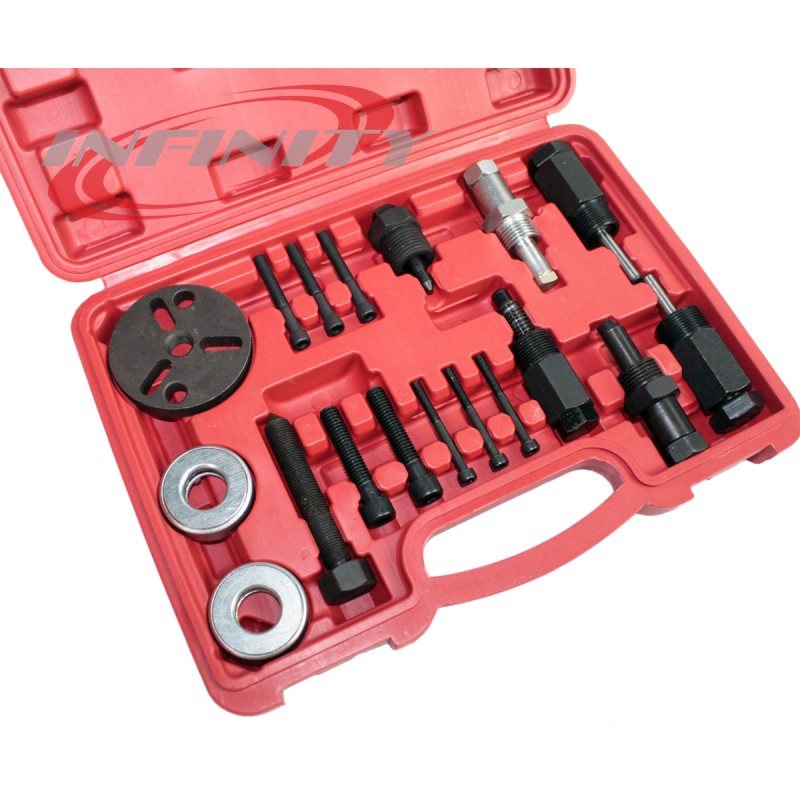 18pc A C Compressor Clutch Hub Installer Remover Kit Dks Puller Plates Tools