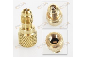 R134a Brass Adapter 1/4" Male to 1/2" ACME Female Charging Hose to Vacuum Pump