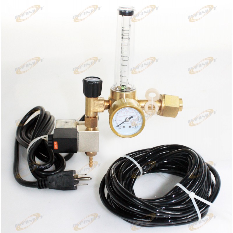 5m Injection CO2 Regulator Grow Room Flow Meter Control 