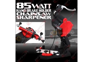 110v Electric Chainsaw Sharpener Grinder Bench Mount Saw w/ Hand Brake Wheel