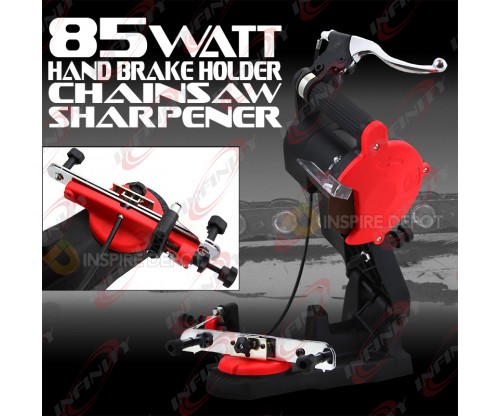 110v Electric Chainsaw Sharpener Grinder Bench Mount Saw w/ Hand Brake Wheel