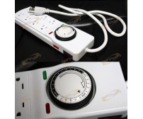 15 AMP POWER STRIP SURGE PROTECTOR TIMER 8 OUTLET 24 HOUR HYDROPONIC 120V