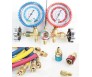 R134a R12 R22 AC A/C Manifold Gauge Kit w/ 5FT Colored Hose Air Conditioner Freon