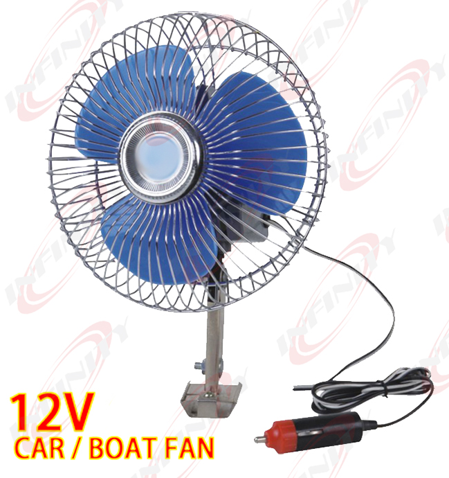 12 Volt Auto Cooling Ocillating Air Fan For Truck Car Boat 2/SP 